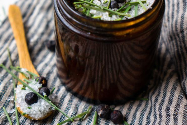 Evergreen Forest Bath Salts Recipe with Juniper and Pine
